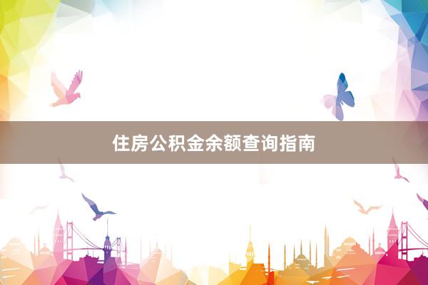 住房公积金余额查询指南